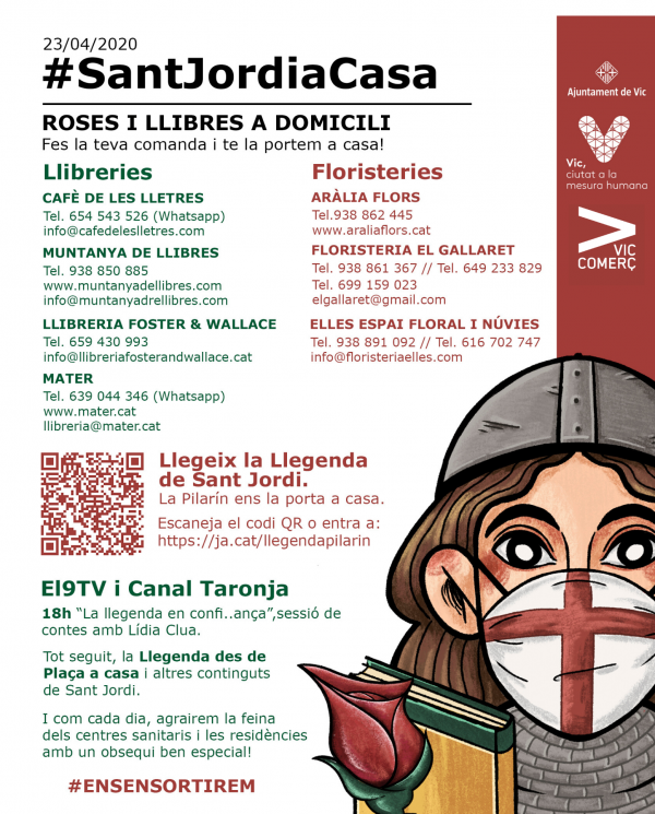 Ja pots comprar llibres i roses i t'ho portem a casa!